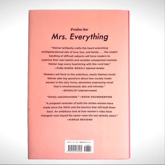 MRS. EVERYTHING By JENNIFER WEINER HARDCOVER 2019 - Picture 3 of 3